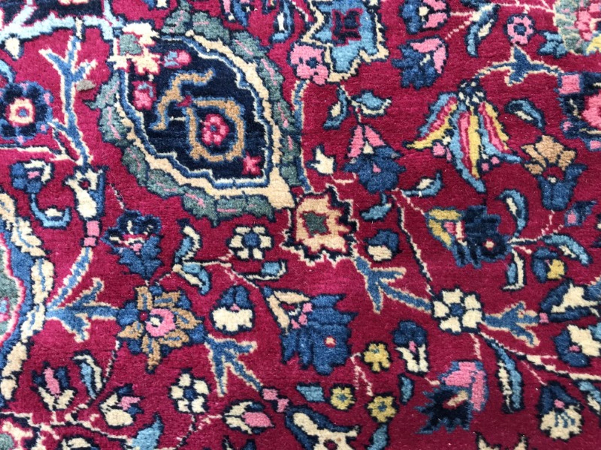 Splendid big old carpet Persian Kirman end handmade 325 X 400 CM