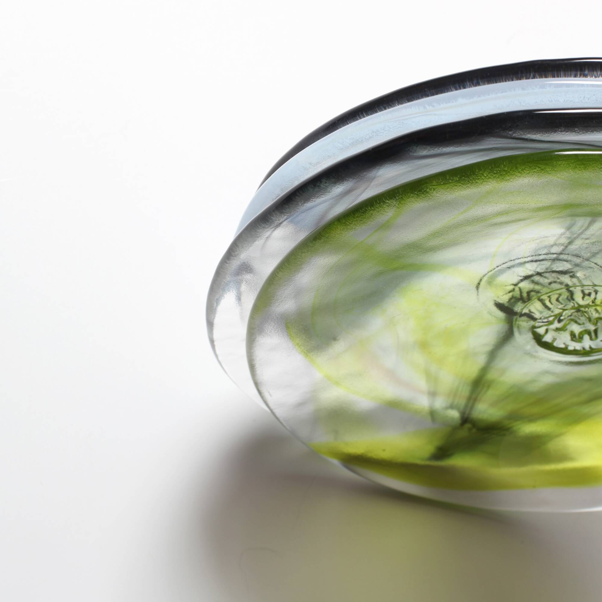 Set of 4 Kosta Boda 'Mine' Glass Dessert Plates by Ulrica Hydman Vallien