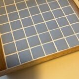 Artisanal blue tiled tray