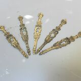 Set of five bronze lock entries