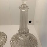 Pair of vintage glass candlesticks