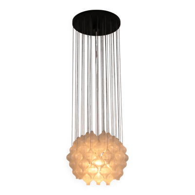 Lustre à suspension Kalmar 'Tulipan', verre soufflé, 1970