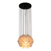 Kalmar 'Tulipan' Chandelier Pendant Light, Blown Glass, 1970