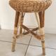 Wicker and rattan stool