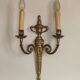 Large Vintage French Empire Style Bronze Double Wall Light With Urn Detail 4887