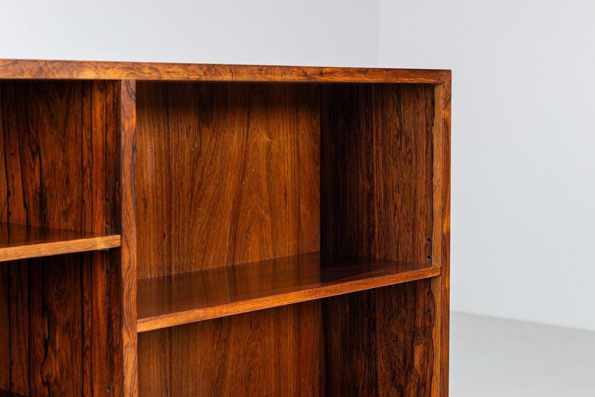 Grande bibliothèque scandinave en palissandre, Danemark, 1960.