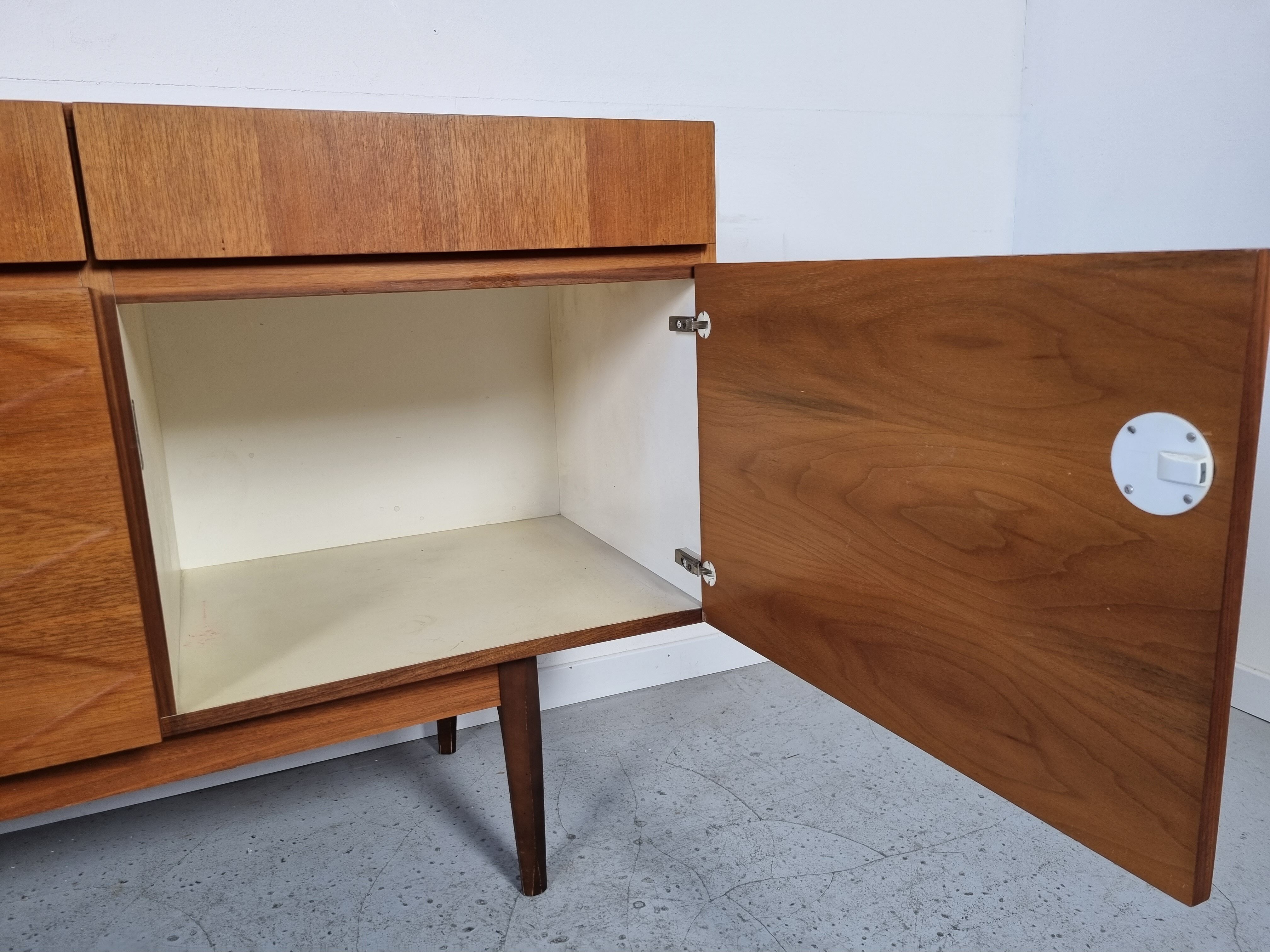 Scandinavian teak and walnut englade, 60s