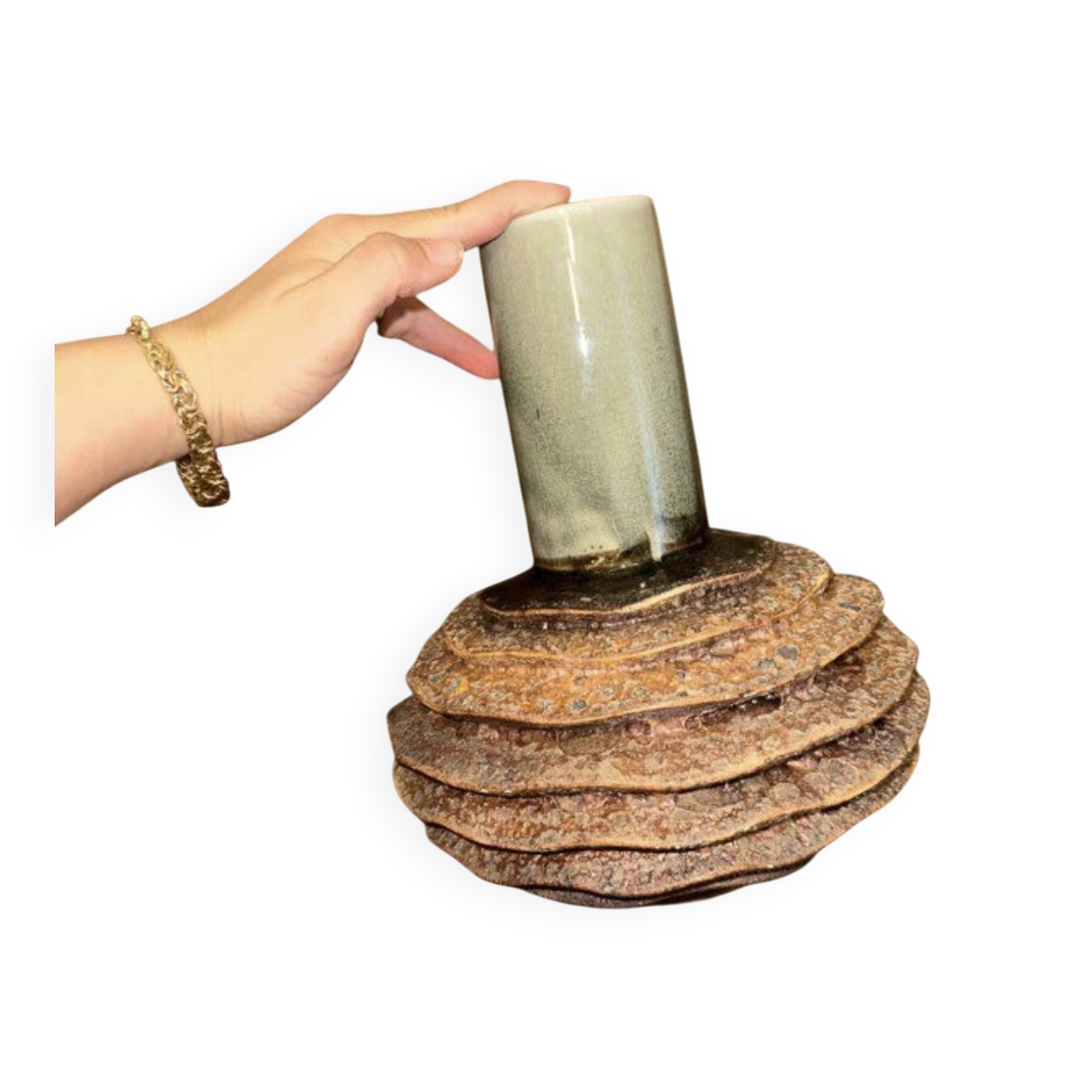Two-material vase