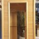 Rattan glass cabinet