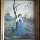 Paul Rossert (1851-1918) - aquarelle - 23 x 18 cm - paysanne après la faute