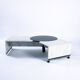 Table basse réglable en marbre noir et blanc italien, années 1980
