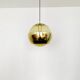Golden Space Age Glass Pendant Lamp by Peill and Putzler