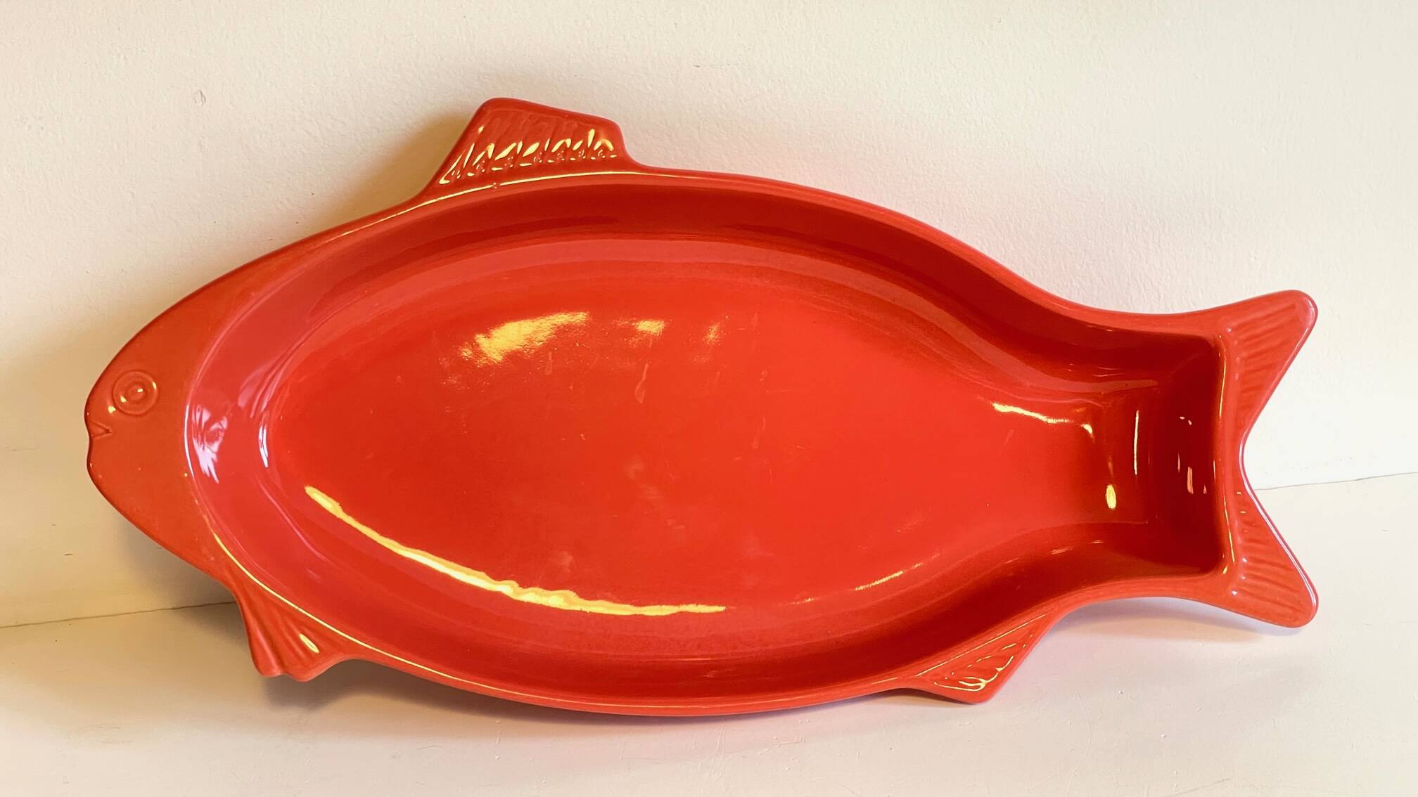 Emile Henry France ceramic dish FISH shape