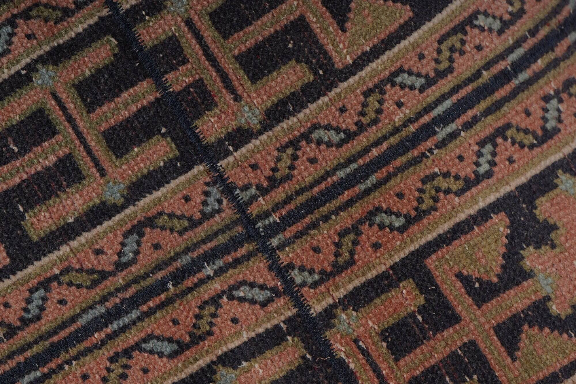 Vintage Turkish hallway rug 63x633 cm