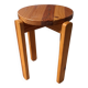 Tabouret en pin vintage