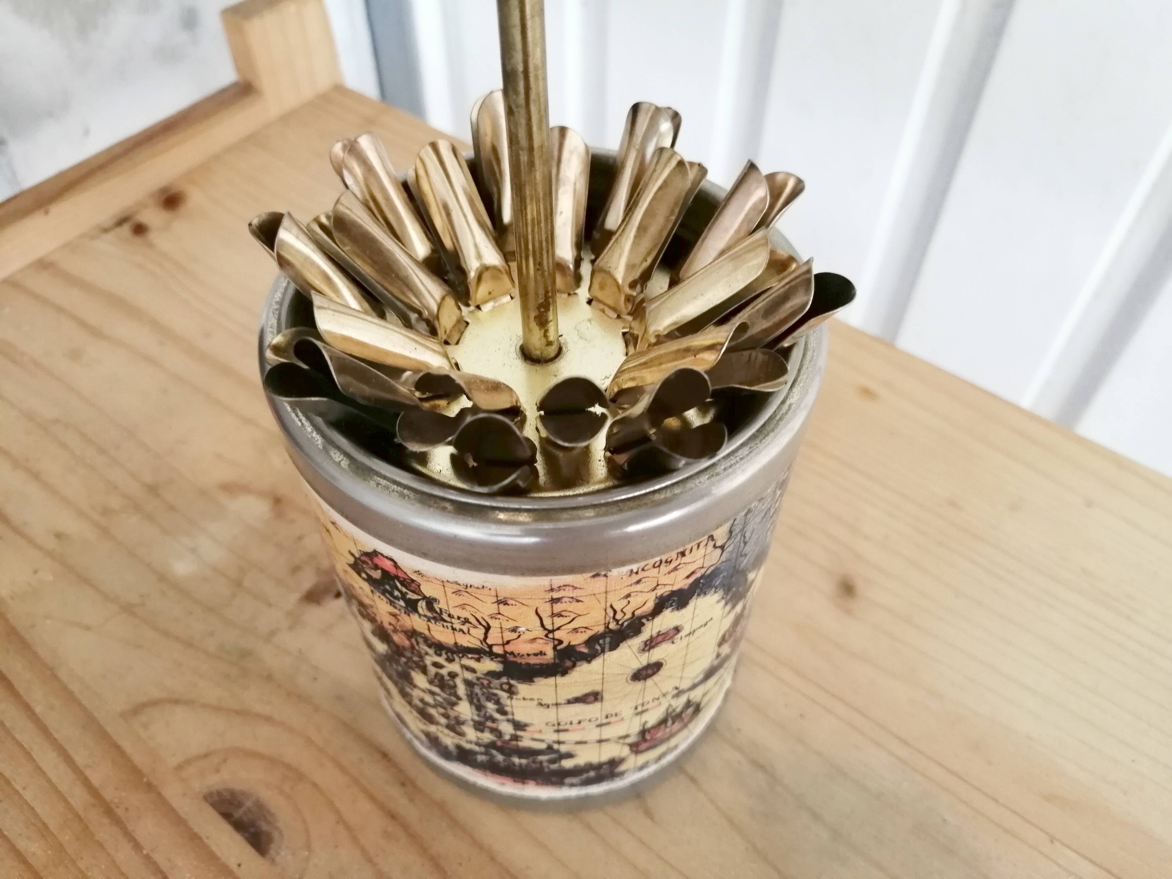 Vintage world map cigarette display