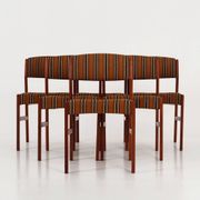 Set of six teak chairs, Danish design, 1970s, production: Denmark