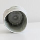 Handcrafted glazed ceramic mug, signed