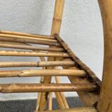 Vintage rattan wall shelf