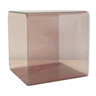 Table d'appoint, cube en plexiglas