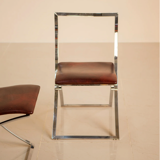 Pair of chairs "Luisa" by Marcello Cuneo for Mobel Italia 70's