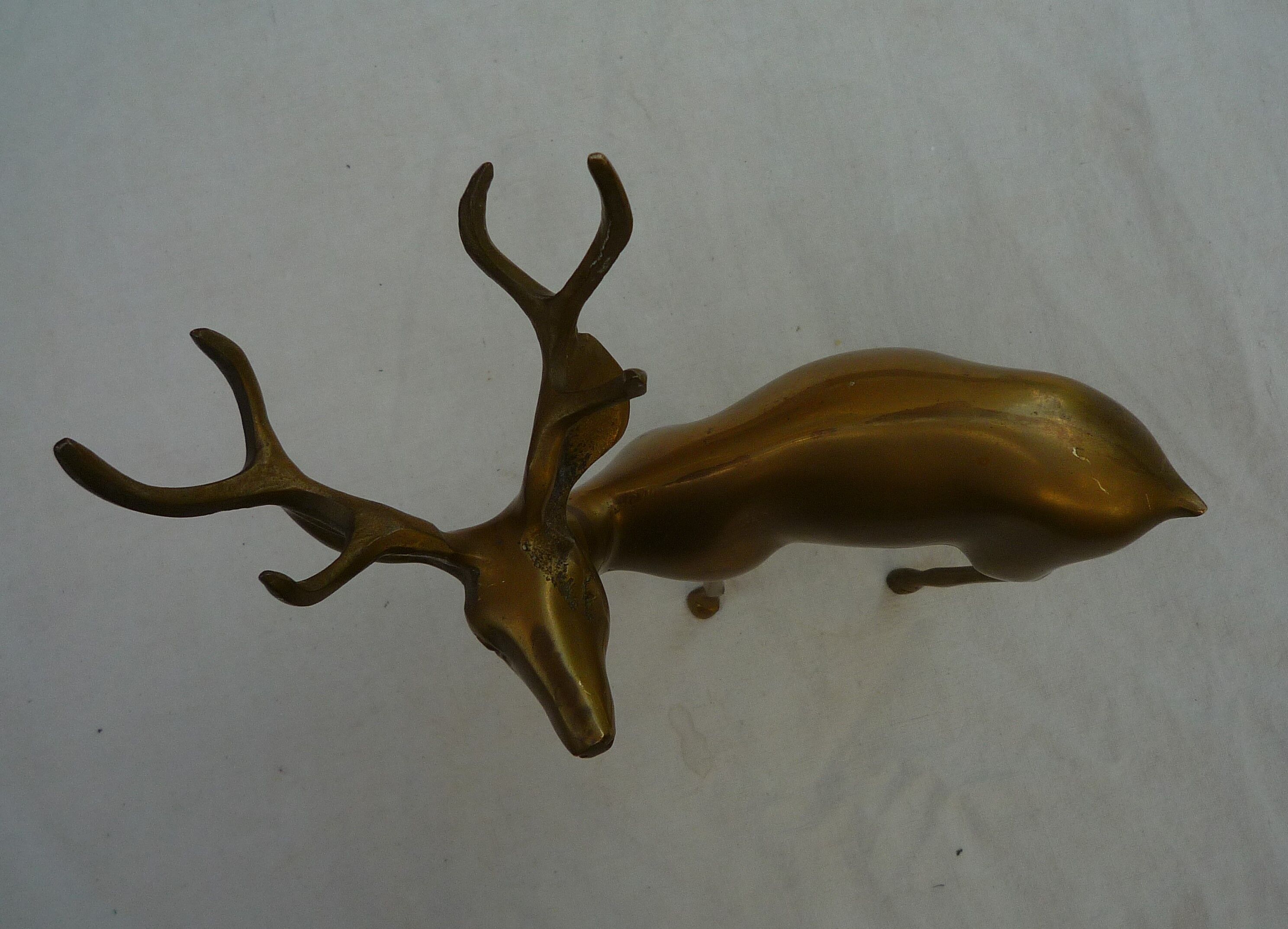 Deer, animal brass, vintage 70s