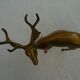 Cerf laiton animalier vintage 70s