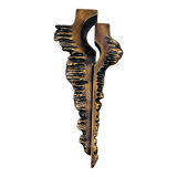 Brutalist bronze crucifix