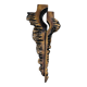 Brutalist bronze crucifix