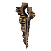Brutalist bronze crucifix