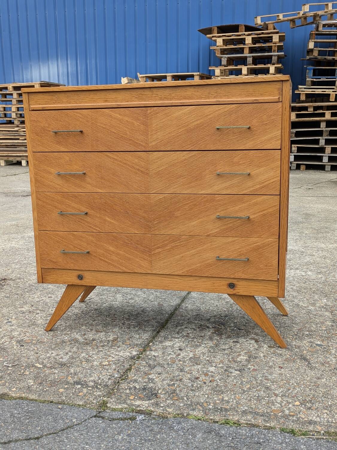 Commode vintage 1960 pied compas