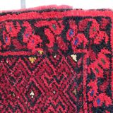 Vintage afghan ersari matte handmade carpet 24cm x 29cm 1970s