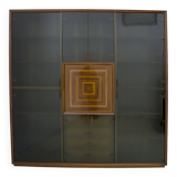 Signed Luciano Frigerio Rare Italian Inlaid Bar Cabinet "Paganini", 1975s