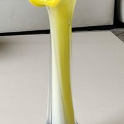 Vase Soliflore fleur d Arum/Jack in the Pulpit. Murano . Haut 30,5 cm