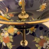 Cobalt blue porcelain display or servant, 3 floors