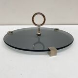 Glass and chrome presentation tray