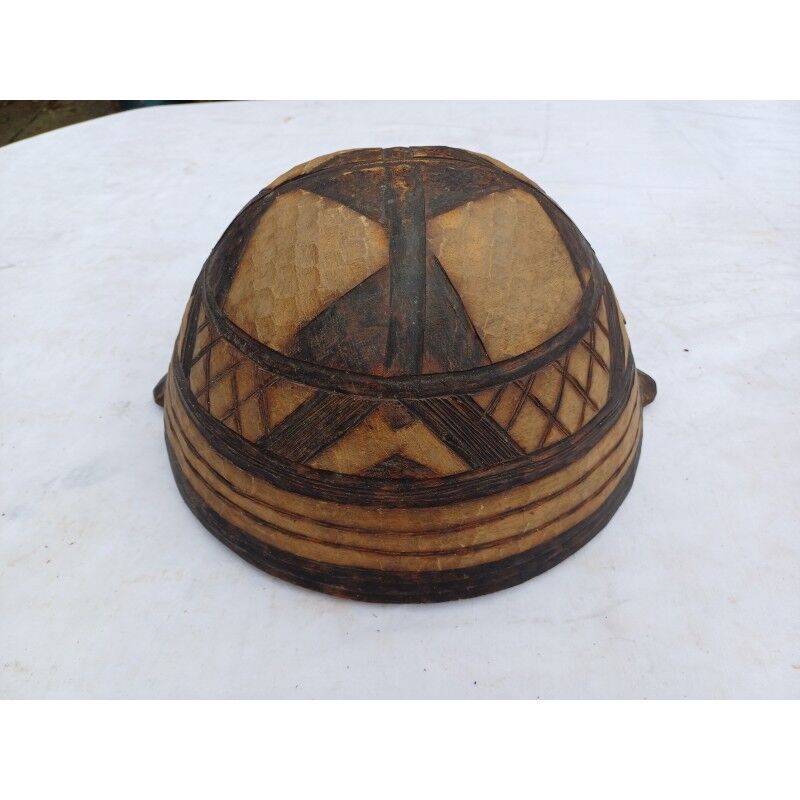 African bowl made of tortoise wood