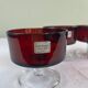 4 coupes en verre rouge