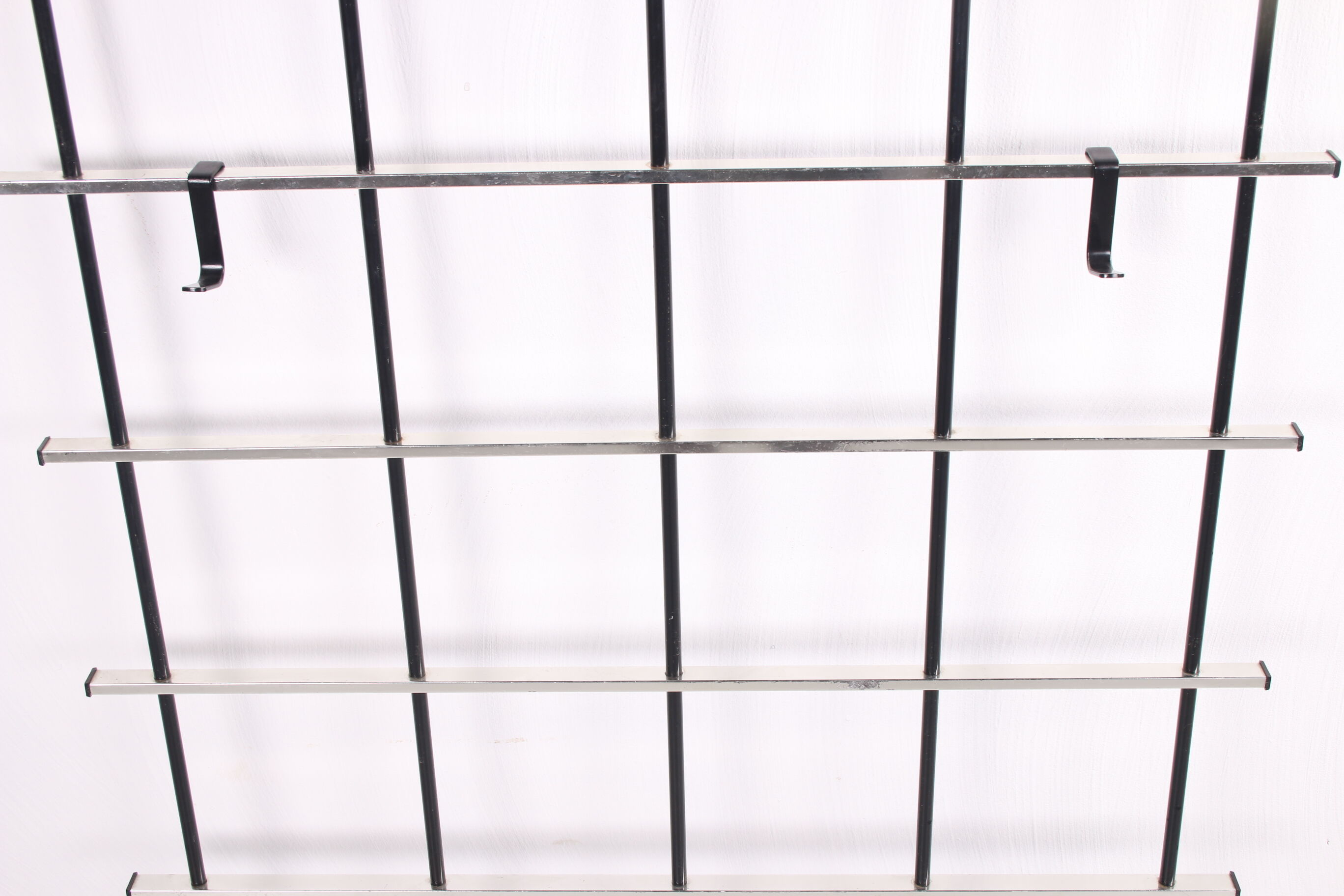 Vintage chrome color aluminum wall coat rack 1950s