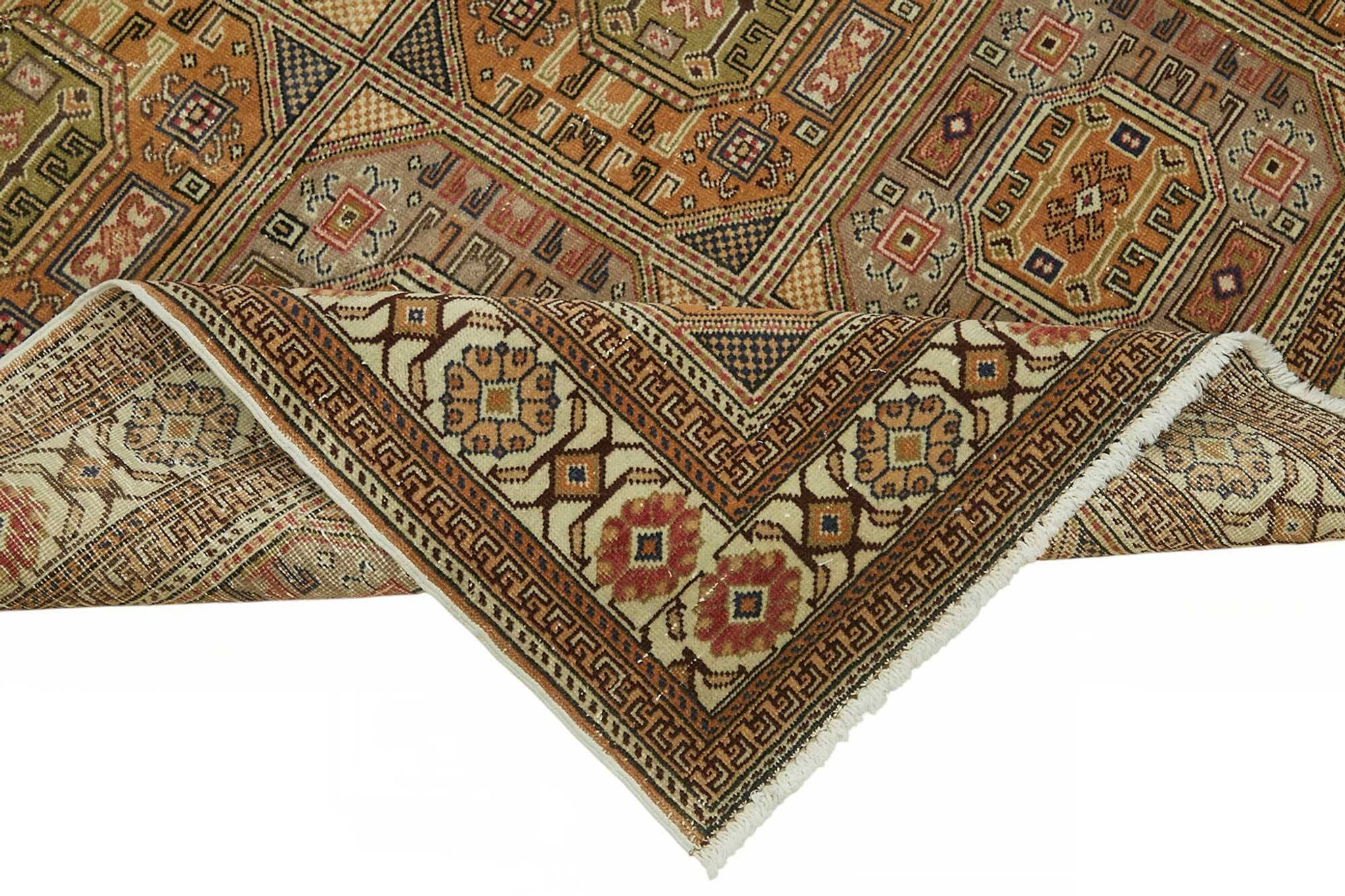 Turkish Wool Vintage Kayseri Rug 197 cm x 282 cm