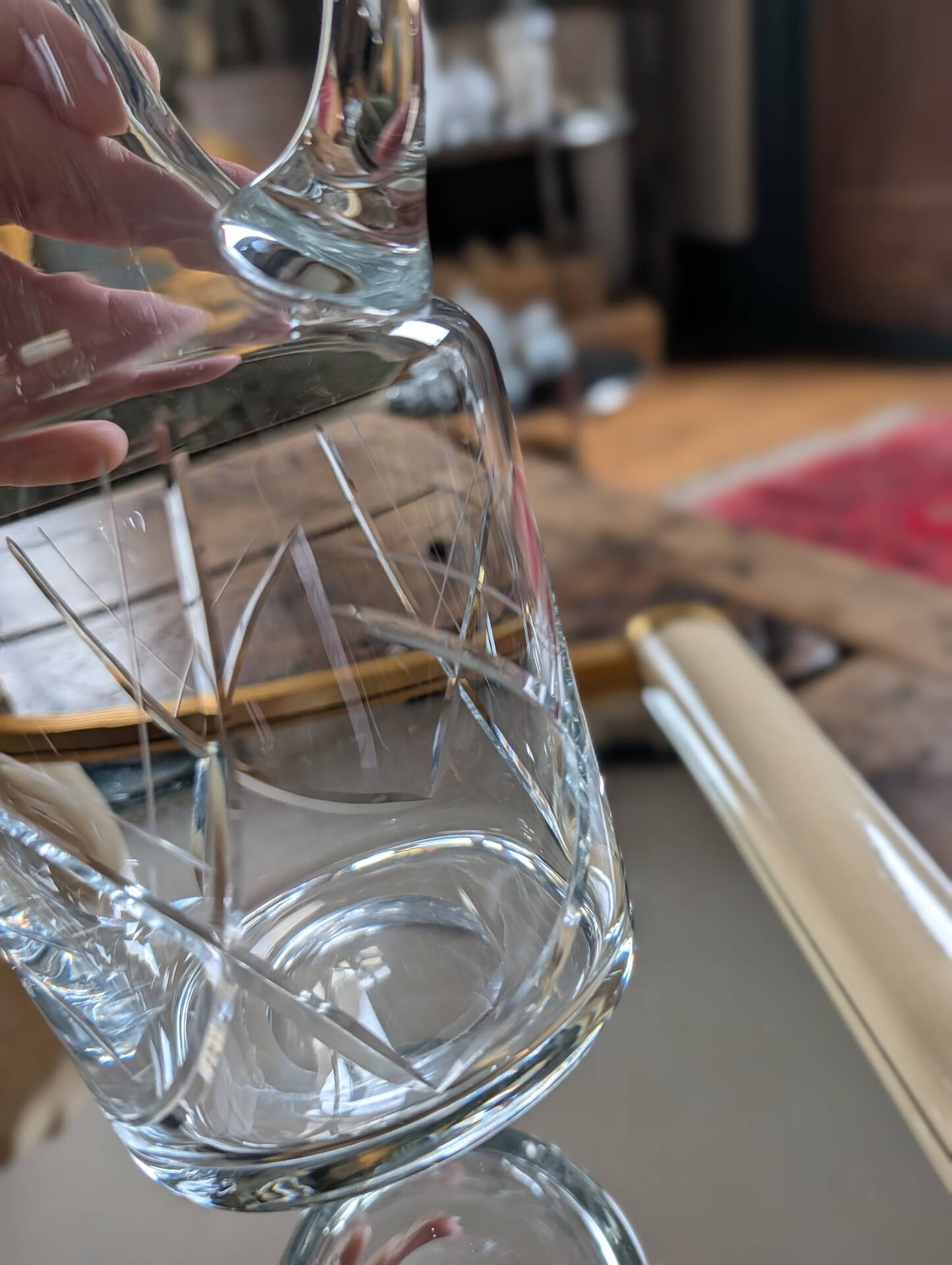 Cut glass carafe – 1960s