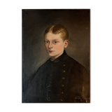 Tableau HST Portrait of a young man in uniform 1879 signed