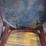 Art nouveau thonet stool bentwood and velvet