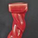 Ceramic chandelier, signed LONGCHAMP, twisted old red