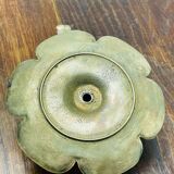 Antique brass cellar rat candle holder