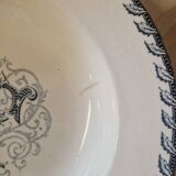 12 Luneville K&G soup plates letter F