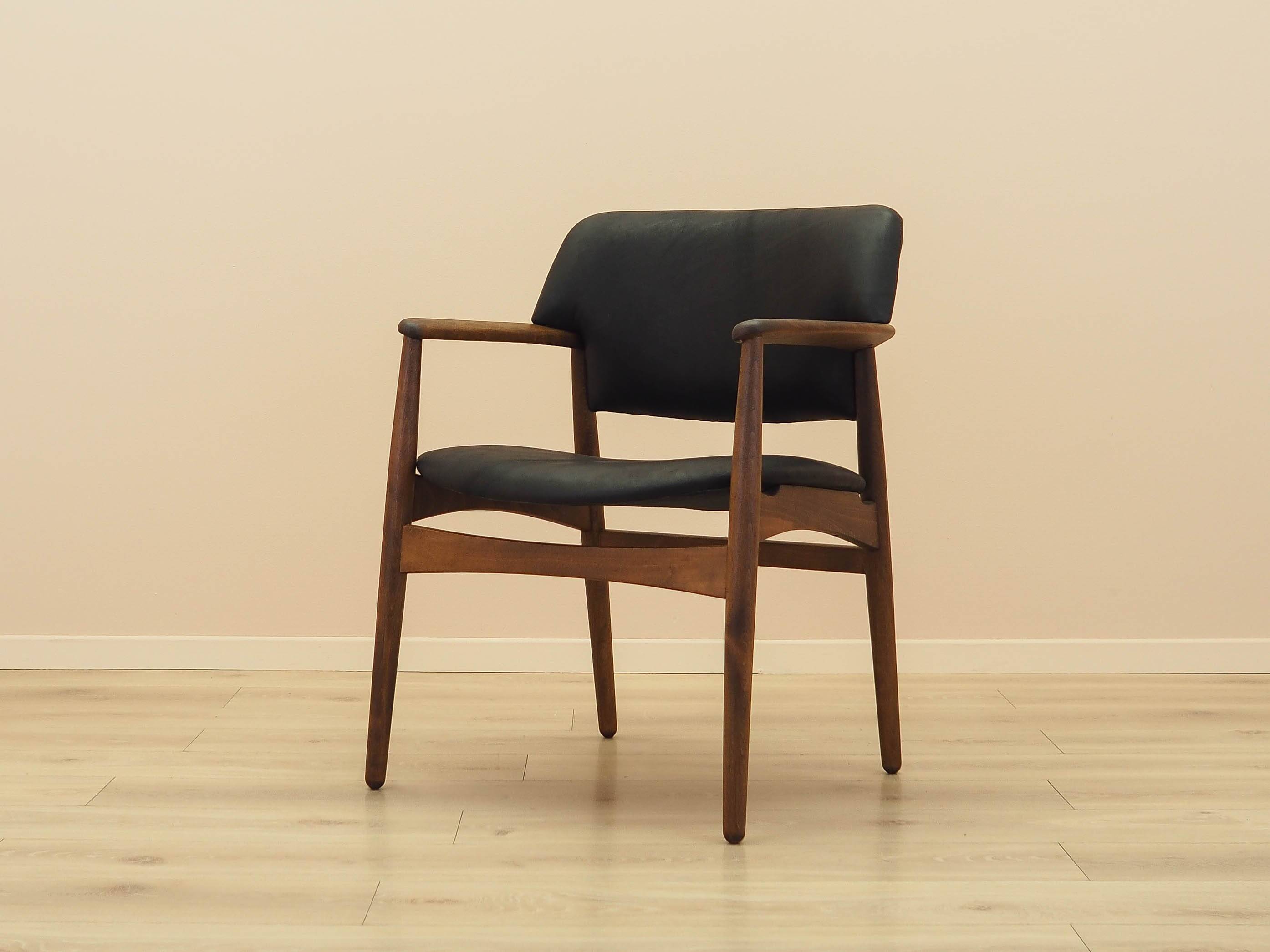 Larsen & Madsen Oak Lounge Chair for Fritz Hansen, 1970s