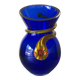 Blue bohemian glass vase