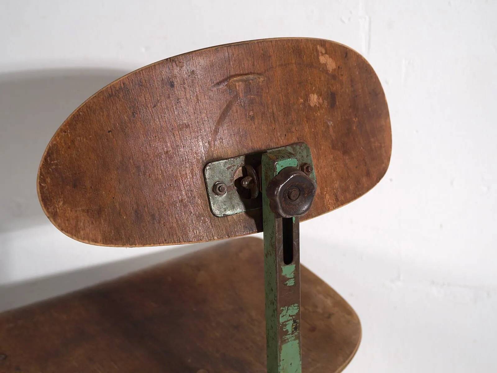 Set of two industrial chairs (c. 1950).