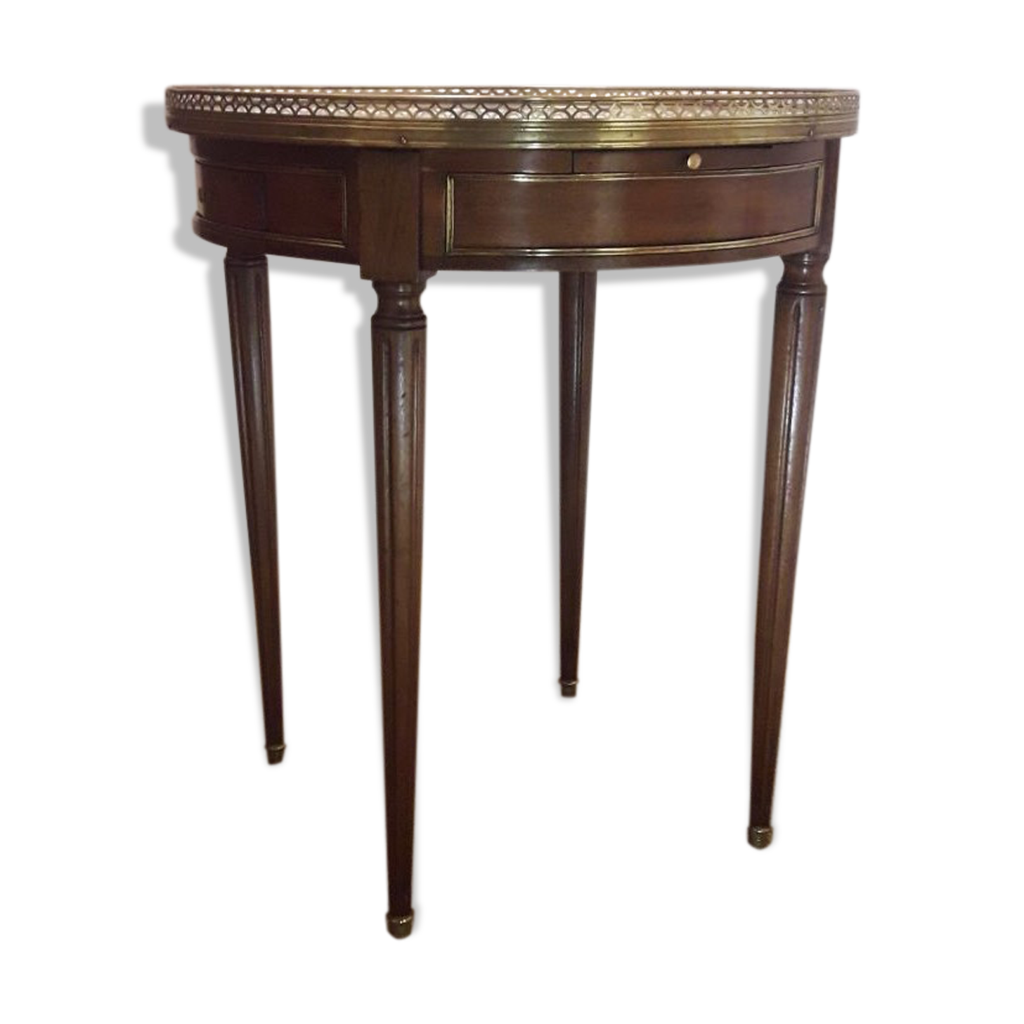 Louis XVI-style side table mahogany, marble